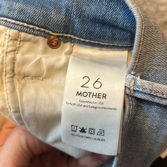 Mother The High Waisted Stunner Ankle Fray Jeans Tinge Size 26 - Picture 7 of 12